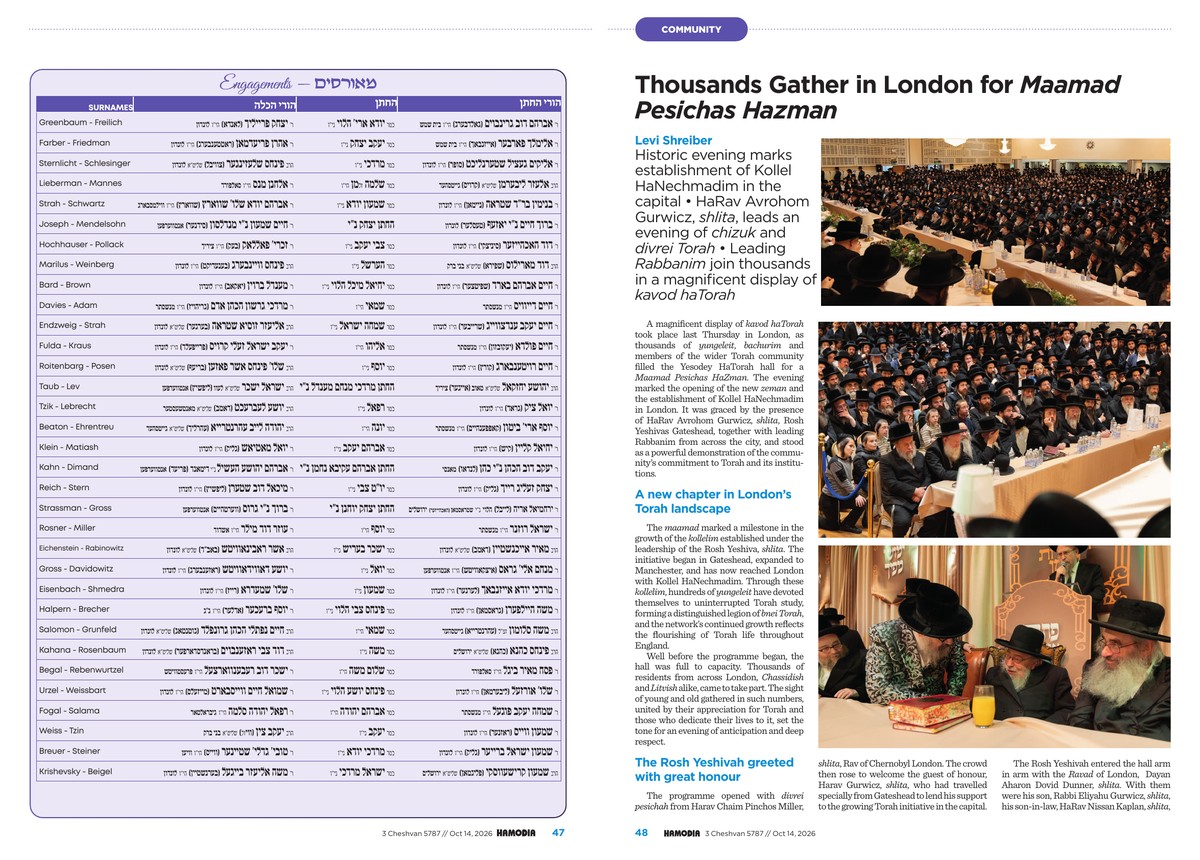 Hamodia Community pages 47 and 48